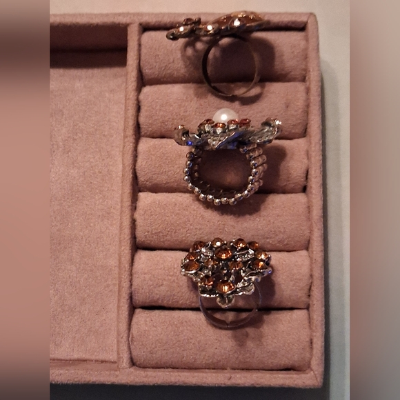 Statement Rings Set Bundle Of 3 - Picture 2 of 5